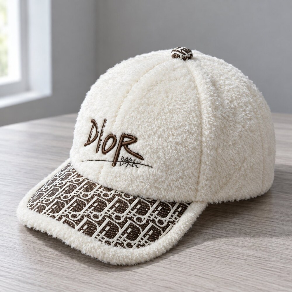 Dior Shearling Oblique Cap - Picture 4 of 6